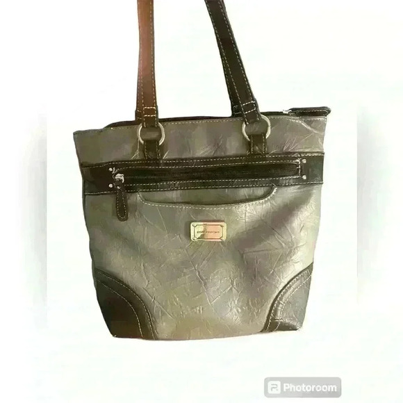 Stone Mountain gray tote / off shoulder leather bag